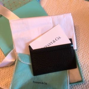 Authentic Tiffany & Co leather card holder